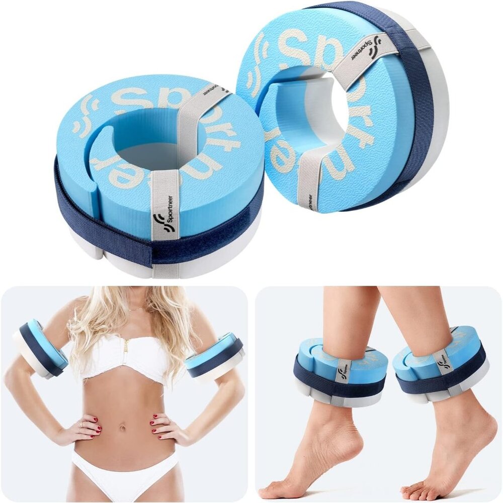 Sportneer Water Aerobics Float Rings w/ Adjustable Webbing Pool Exercise NEW